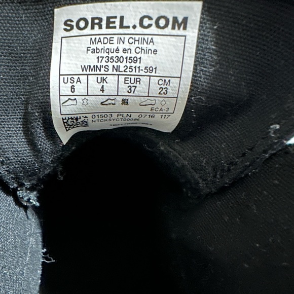 Sorel Women's Rain Boots Size 6 Blue Out N About Nocturnal -EUC - Picture 6 of 13